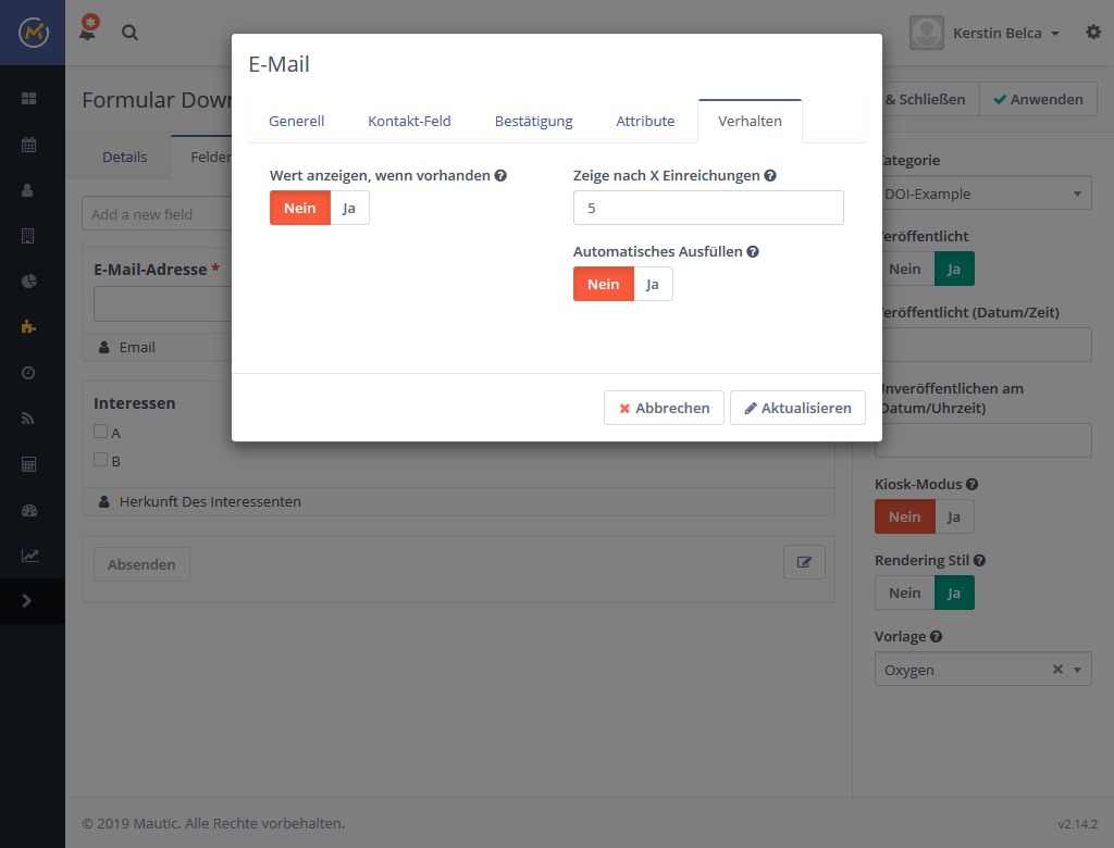 Mautic Progressive Profiling Verhalten