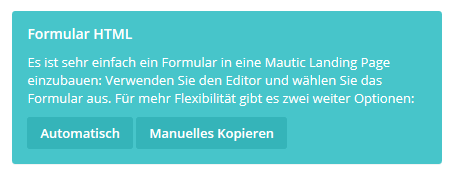 Mautic Formular kopieren