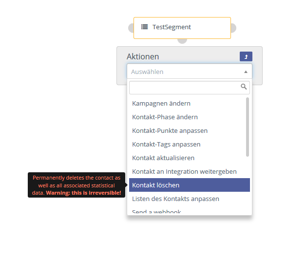 Mautic Kontakt zu Segment hinzufügen